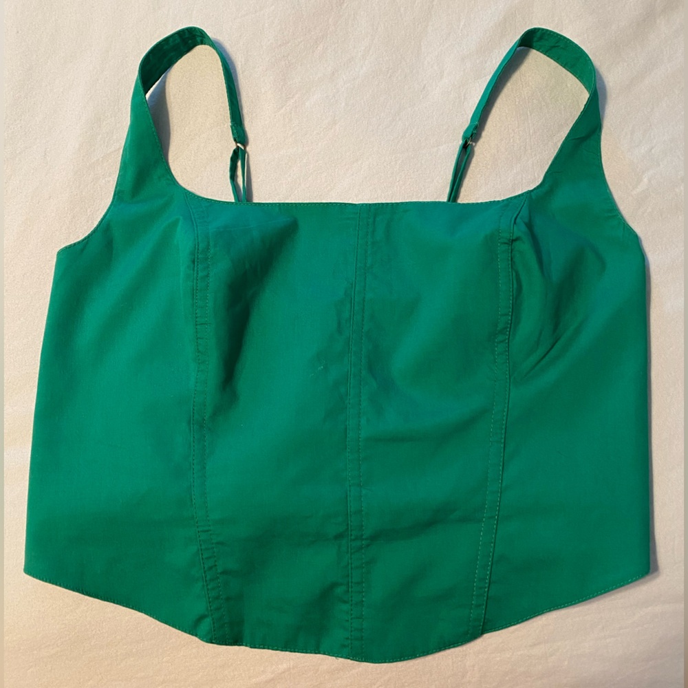 Green crop top